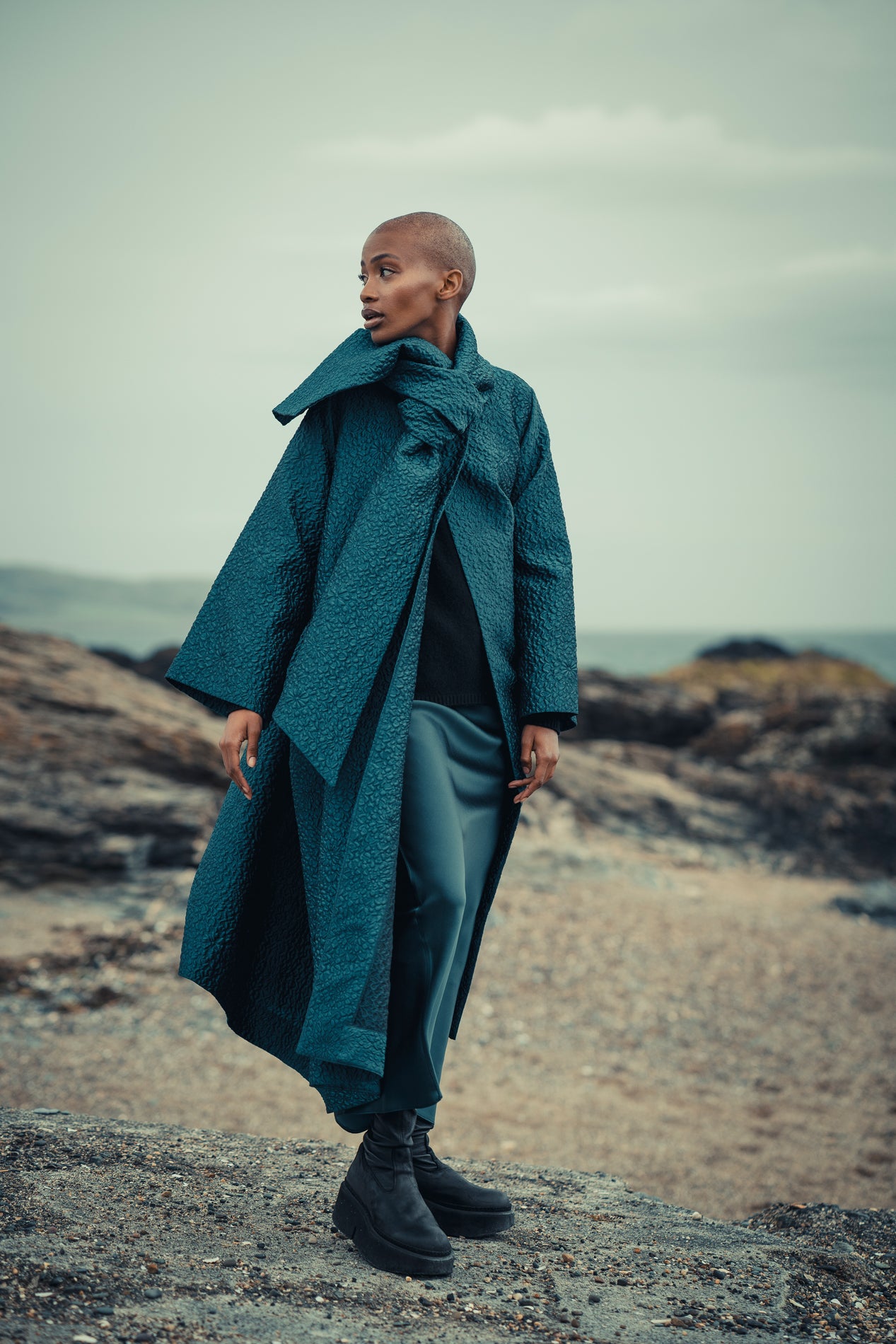 Jones Coat Silk Mix Jacquard