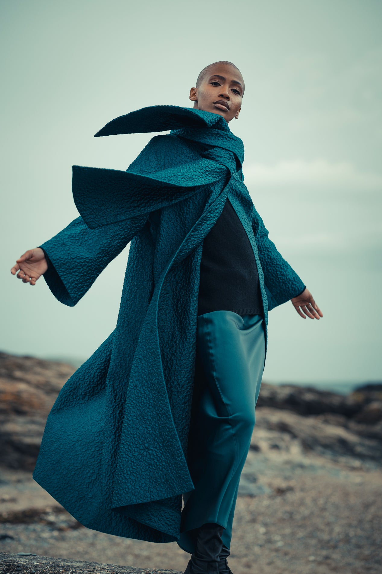 Jones Coat Silk Mix Jacquard
