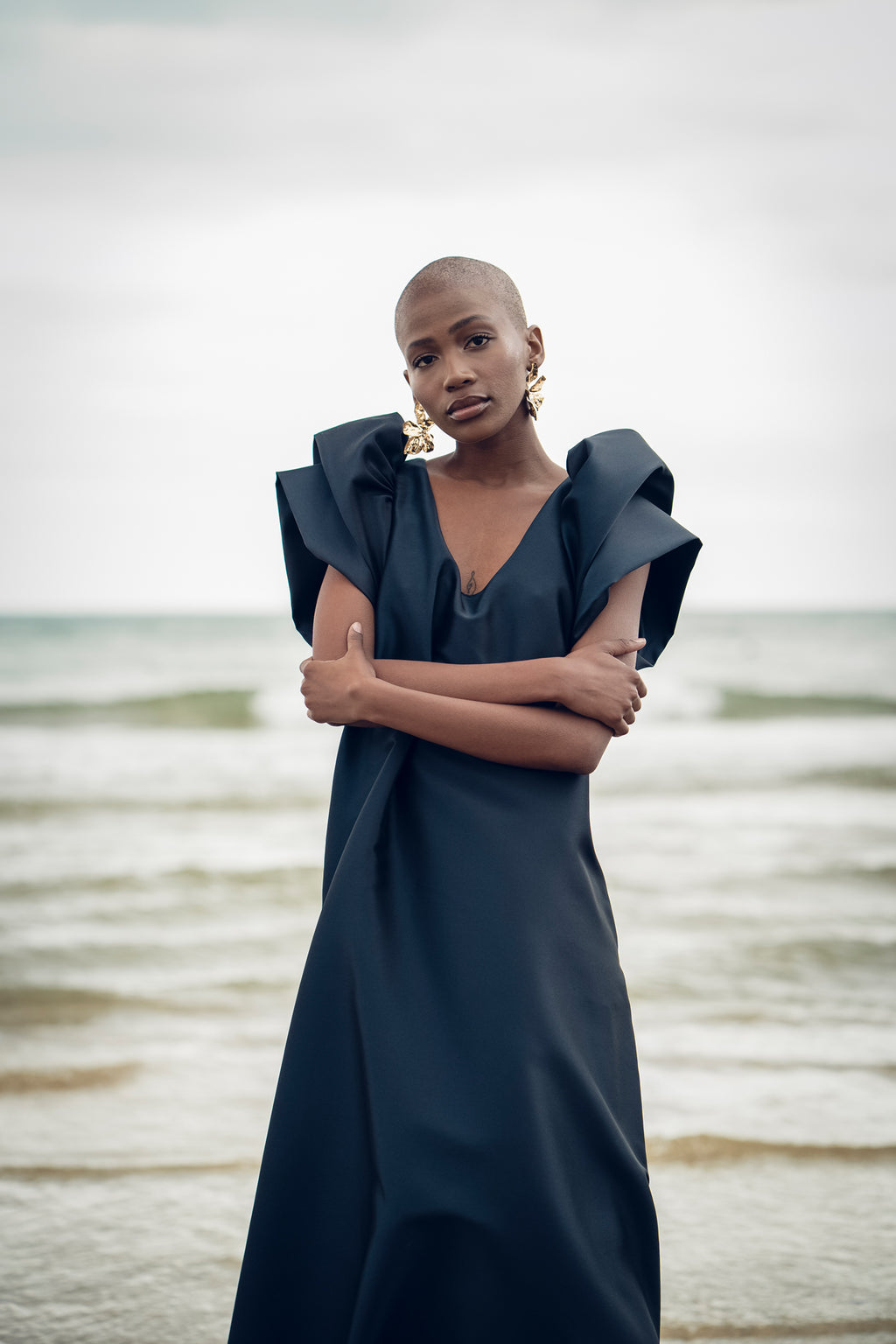 Cleo Frill Sleeve Dress