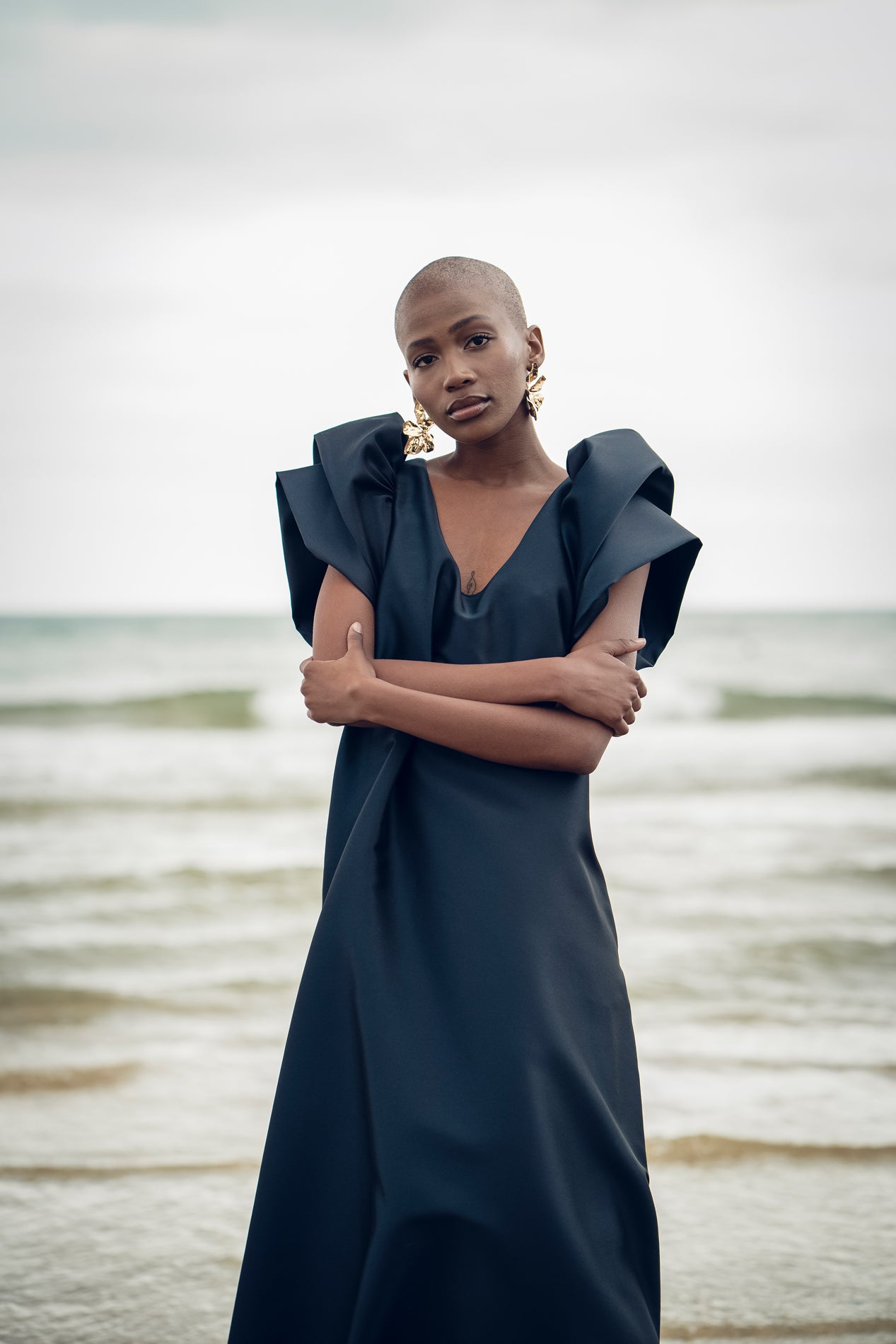 Cleo Frill Sleeve Dress