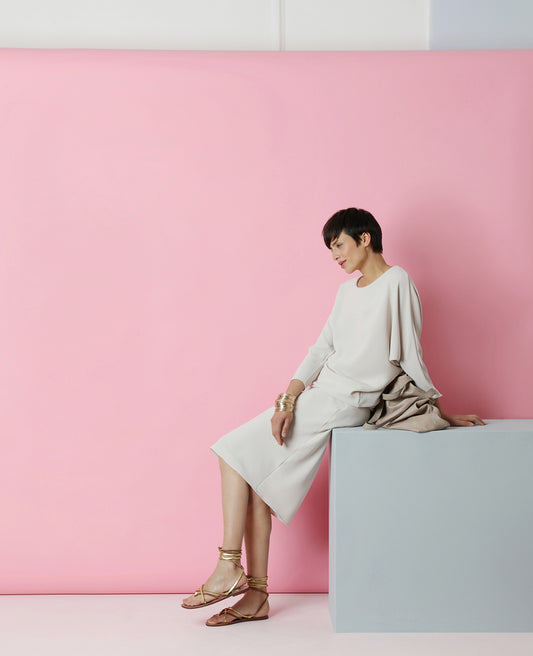 Hudson Round Neck Drape Dress