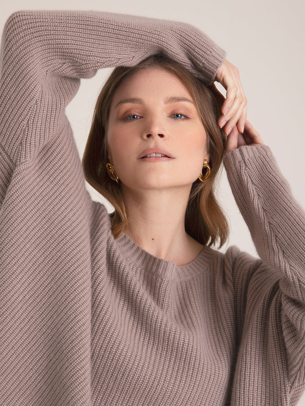 Wren 100% Cashmere chunky rib sweater