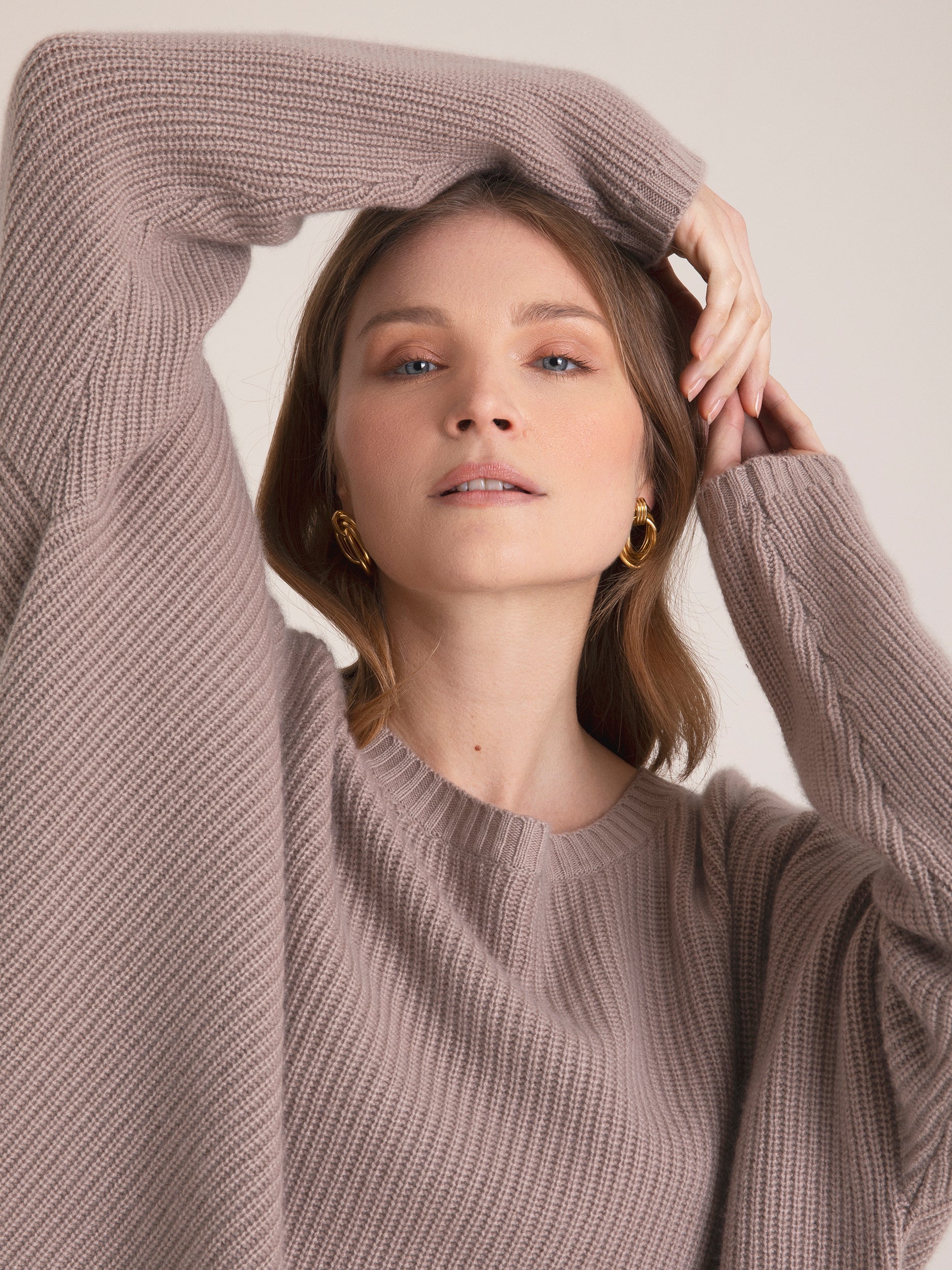 Wren 100% Cashmere chunky rib sweater