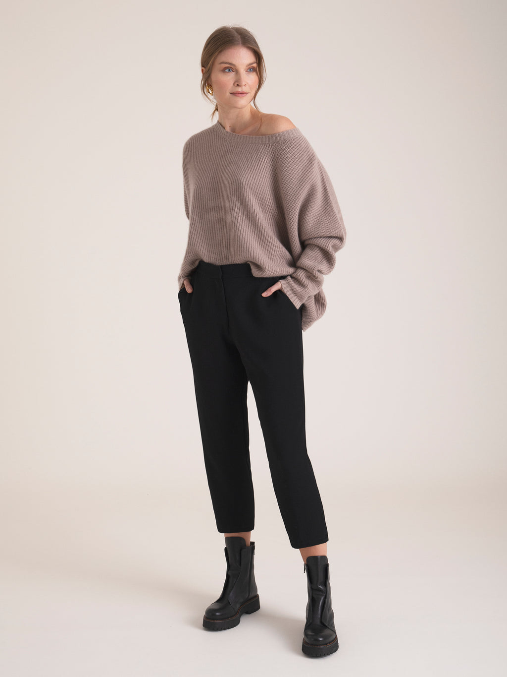 Wren 100% Cashmere chunky rib sweater