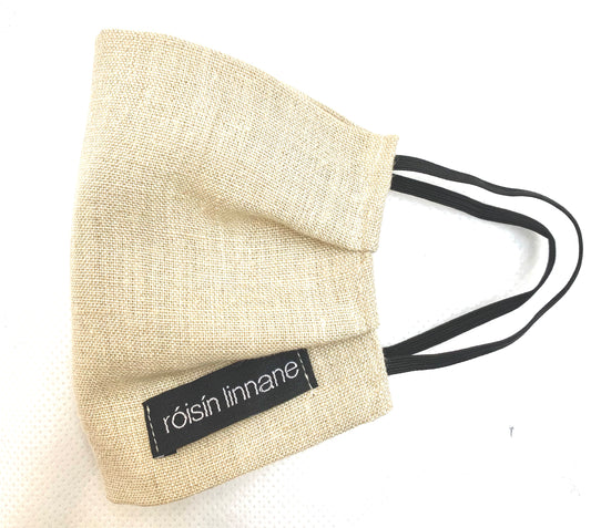 100% Organic Cotton face coverings using Irish linen