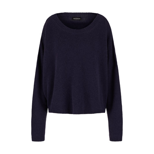 100% Cashmere round neck plain stitch sweater