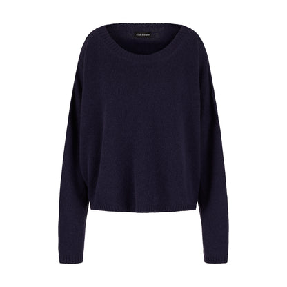 100% Cashmere round neck plain stitch sweater