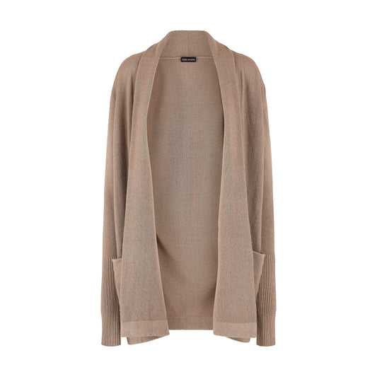 Latte colour 100% cashmere cardigan